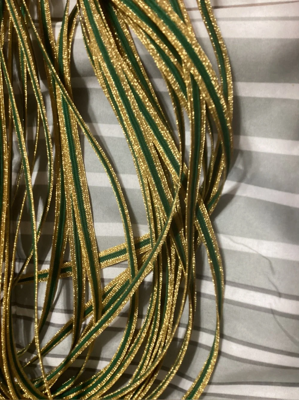 Gold and Green Holiday Decorative Cord - Home Holiday 4 yards